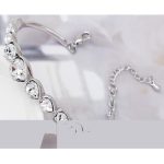 Szíves alakú ékszer szett, Kristály, Swarovski köves