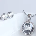 Kör alakú ékszer szett, Swarovski köves