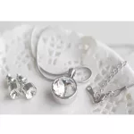 Kör alakú ékszer szett, Swarovski köves