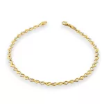 14k arany bokalánc, kétszínű, 24,5 cm