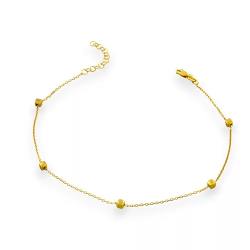 14k arany bokalánc, kockákkal, 27 cm