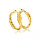 14k arany karika fülbevaló, 30 mm átmérő