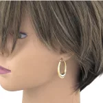 14k arany fulbevalocsavart karika