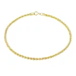 14k arany karkötő fonott mintázattal Waless 17,5 cm