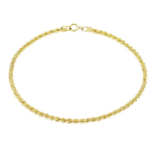 14k arany karkötő fonott mintázattal Waless, 18,5 cm