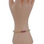 14k arany kaprerec rózsaszín kristályokkal