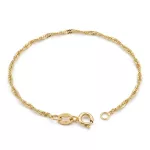 14k arany karlánc, Szingapúri, 19 cm