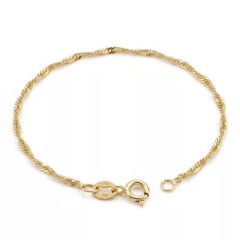 14k arany karlánc, Szingapúri, 19 cm