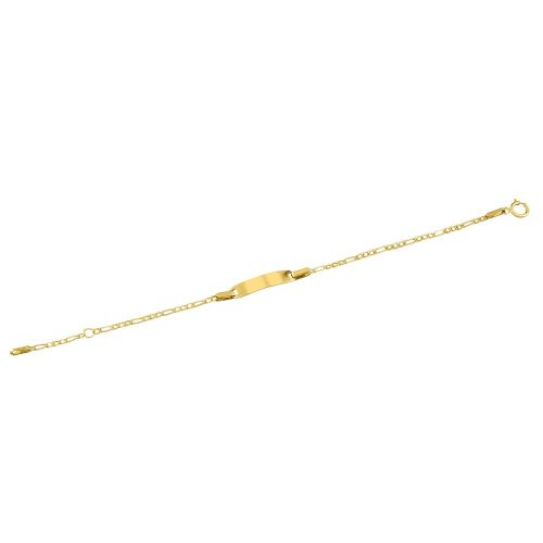 14k arany karkotő gyermekeknek, gravírozható, 15 cm
