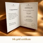 14k arany karkotő gyermekeknek, gravírozható