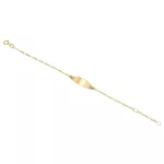 14k arany karkotő gyermekeknek, gravírozható, 15 cm