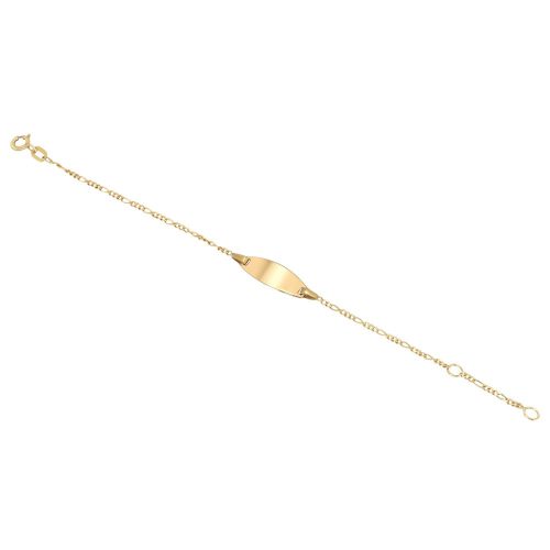 14k arany karkotő gyermekeknek, gravírozható, 15 cm