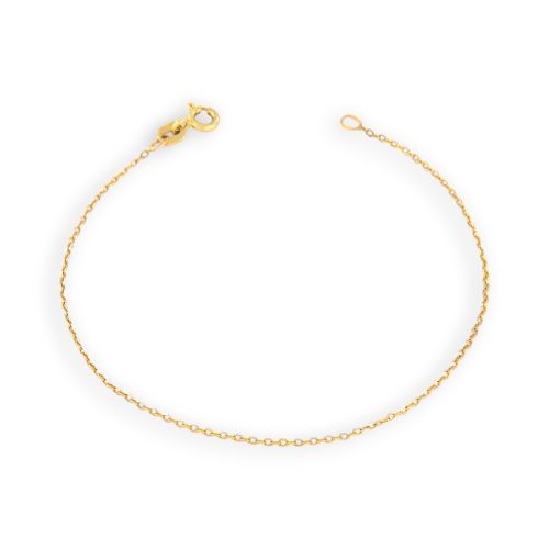 14k arany karkötő kétszínű Anker, 18 cm