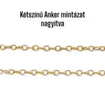 14k arany karkötő kétszínű Anker, 18 cm