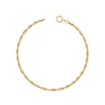 14k arany karlánc, Szingapúri, 17,5 cm