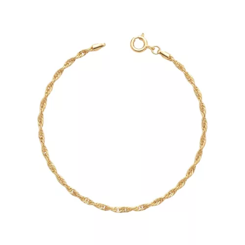 14k arany karlánc, Szingapúri, 17,5 cm