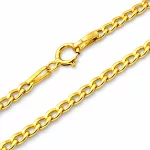 14k arany nyaklánc lapított pancer, 50 cm