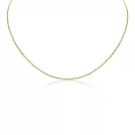 14k arany nyaklánc lapított pancer, 50 cm
