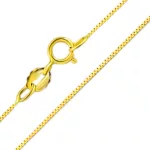 14k arany nyaklánc, Velencei kocka, 45 cm