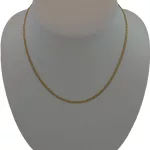 14k arany nyaklánc, lapított pancer 45 cm