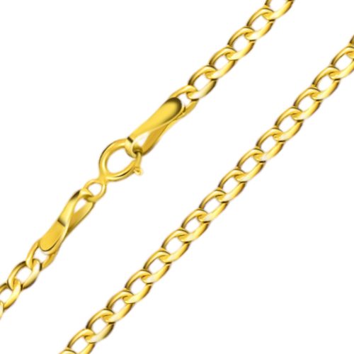 14k arany nyaklánc, lapított pancer 50 cm