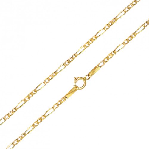 14k arany lánc, Figaro, 45 cm