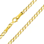 14k arany nyaklánc, lapított pancer 50 cm