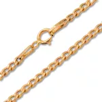 14k arany nyaklánc, lapított pancer 50 cm