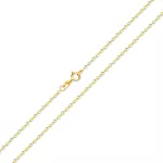 14k arany nyaklánc, kétszínű Anker, 42 cm