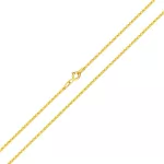 14k arany nyaklánc, Velencei kocka, 42 cm