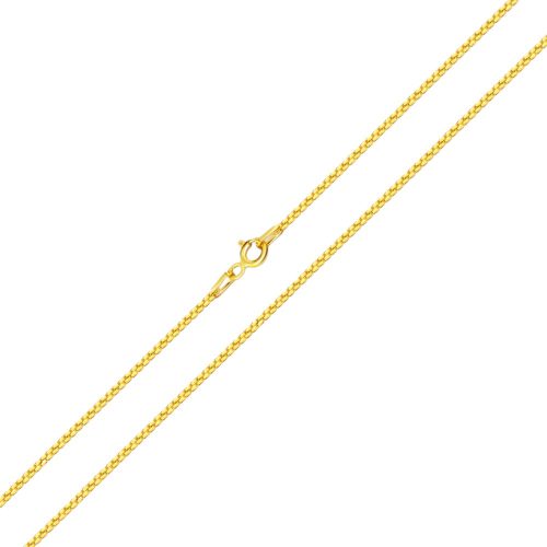 14k arany nyaklánc, Velencei kocka, 42 cm