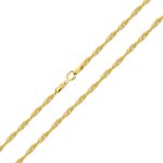 14k arany nyaklánc, Szingapúri 45 cm