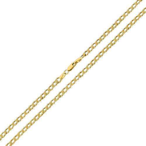 14k arany nyaklánc, lapított pancer 55 cm