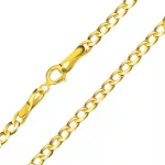 14k arany nyaklánc, lapított pancer 55 cm