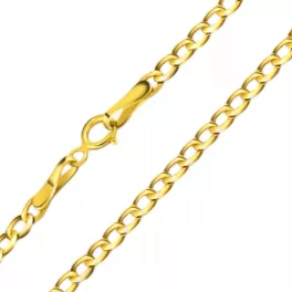 14k arany nyaklánc, lapított pancer 55 cm