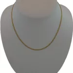 14k arany nyaklánc, lapított pancer 55 cm