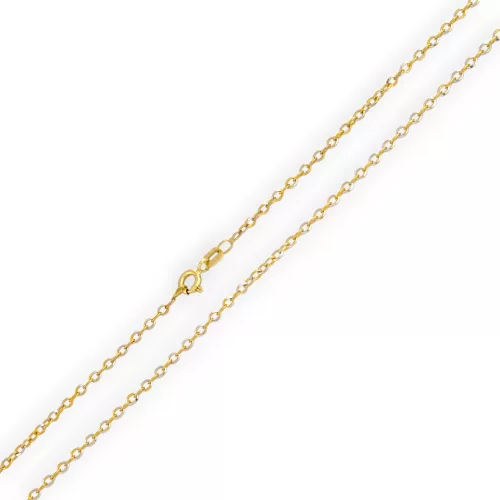 14k arany nyaklánc, kétszínű Anker, 50 cm