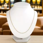 14k arany nyaklánc, kétszínű Anker, 50 cm