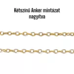 14k arany nyaklánc, kétszínű Anker, 50 cm