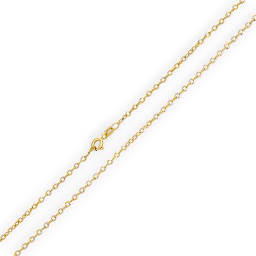 14k arany nyaklánc, kétszínű Anker, 50 cm