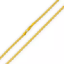 14k arany nyaklánc, Biscmarck, 50 cm