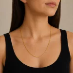 14k arany nyaklánc, Anker, 55 cm
