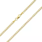 14k arany nyaklánc, lapított pancer 50 cm