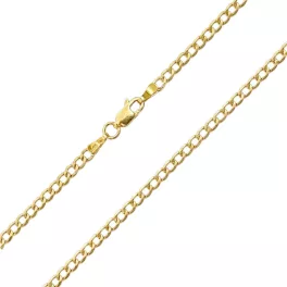 14k arany nyaklánc, lapított pancer 50 cm