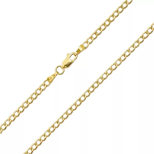 14k arany nyaklánc, lapított pancer 50 cm