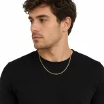 14k arany nyaklánc, lapított pancer 50 cm