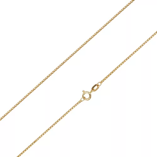 14k arany nyaklánc, Velencei kocka, 42 cm