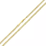 14k arany nyaklánc, lapított pancer 55 cm