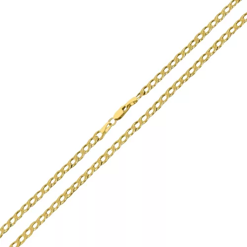 14k arany nyaklánc, lapított pancer 55 cm