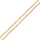 14k arany nyaklánc, lapított pancer 55 cm